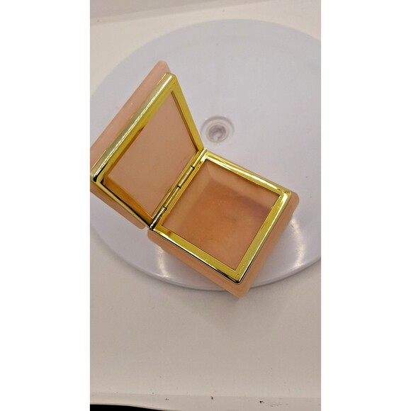 Alabaster Vintage Trinket Jewelry Box Hinged Heavy Italy Pink - Picture 2 of 9